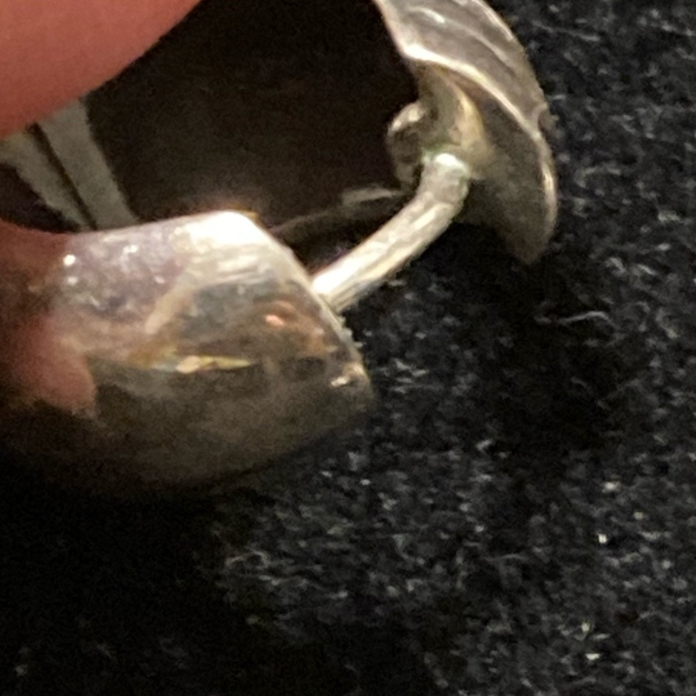 Native American Silver Hinge Earrings - image 5